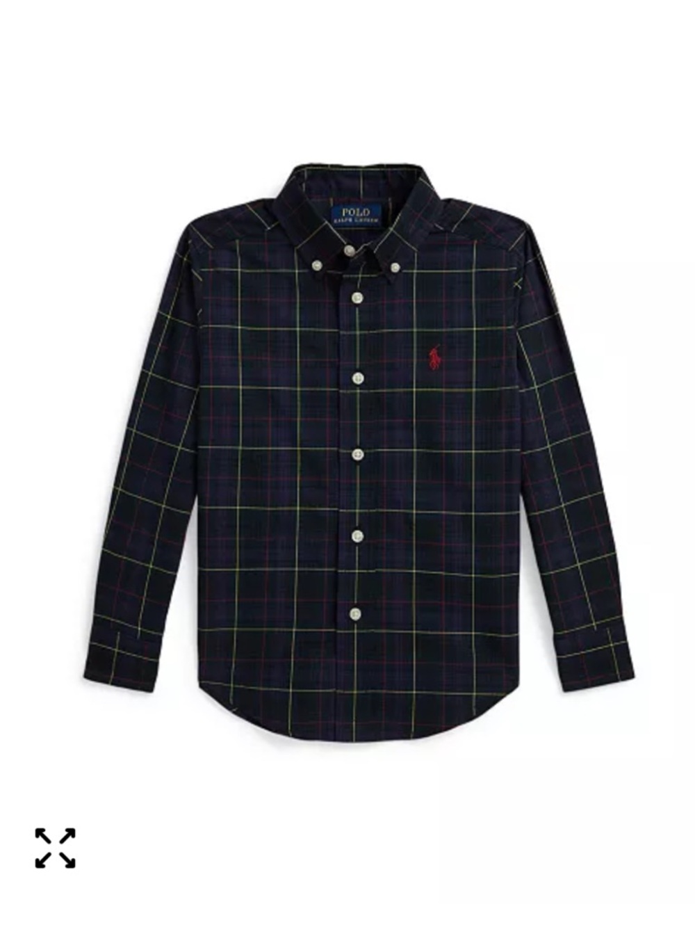 Polo by Ralph Lauren Navy Green Plaid Button-Down Shirt